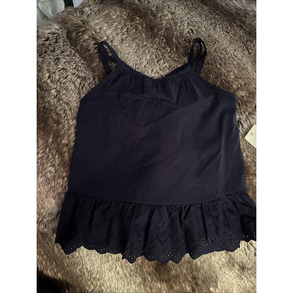 New Max Studio Girls Kids CUTE Navy Blue Tank Top Size Medium 7/8